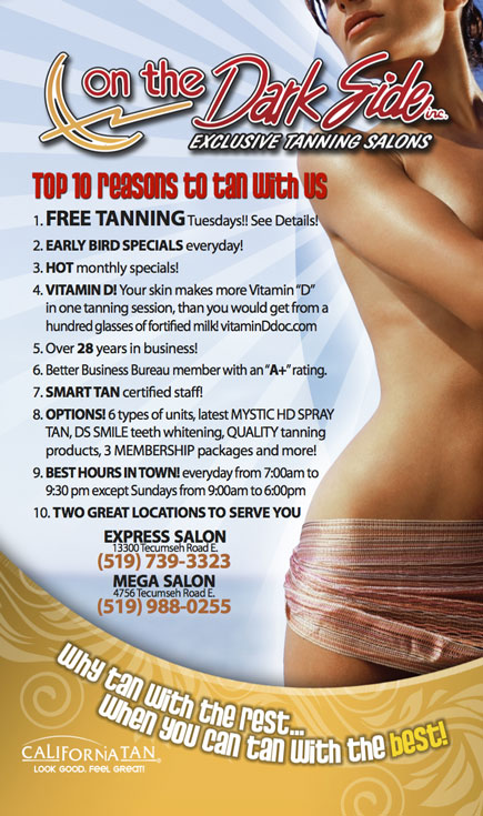 Top 10 reasons to tan with us